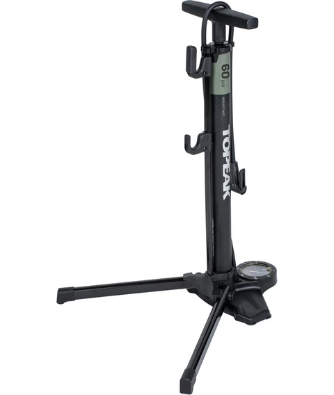TOPEAK Transformer Mountain EX Floor Pump with Smarthead Fitting and Analog Gauge 4 BAR/60 PSI